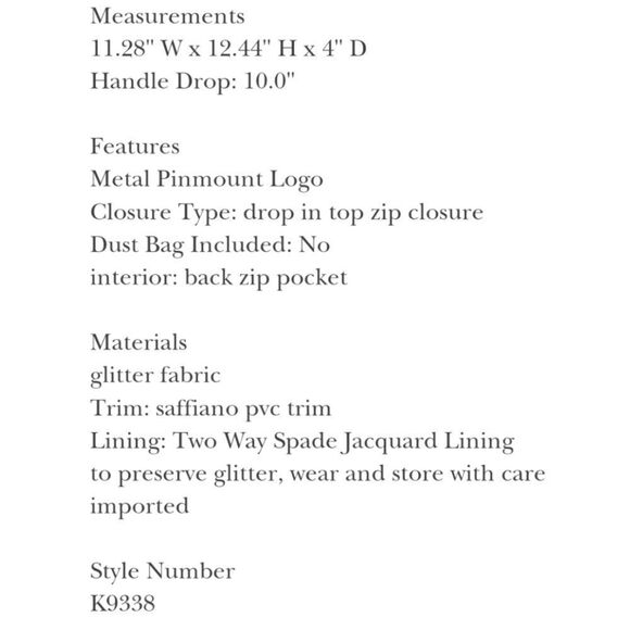 Kate Spade Tinsel Tote 🎊 Host Pick🥳 - Picture 4 of 8